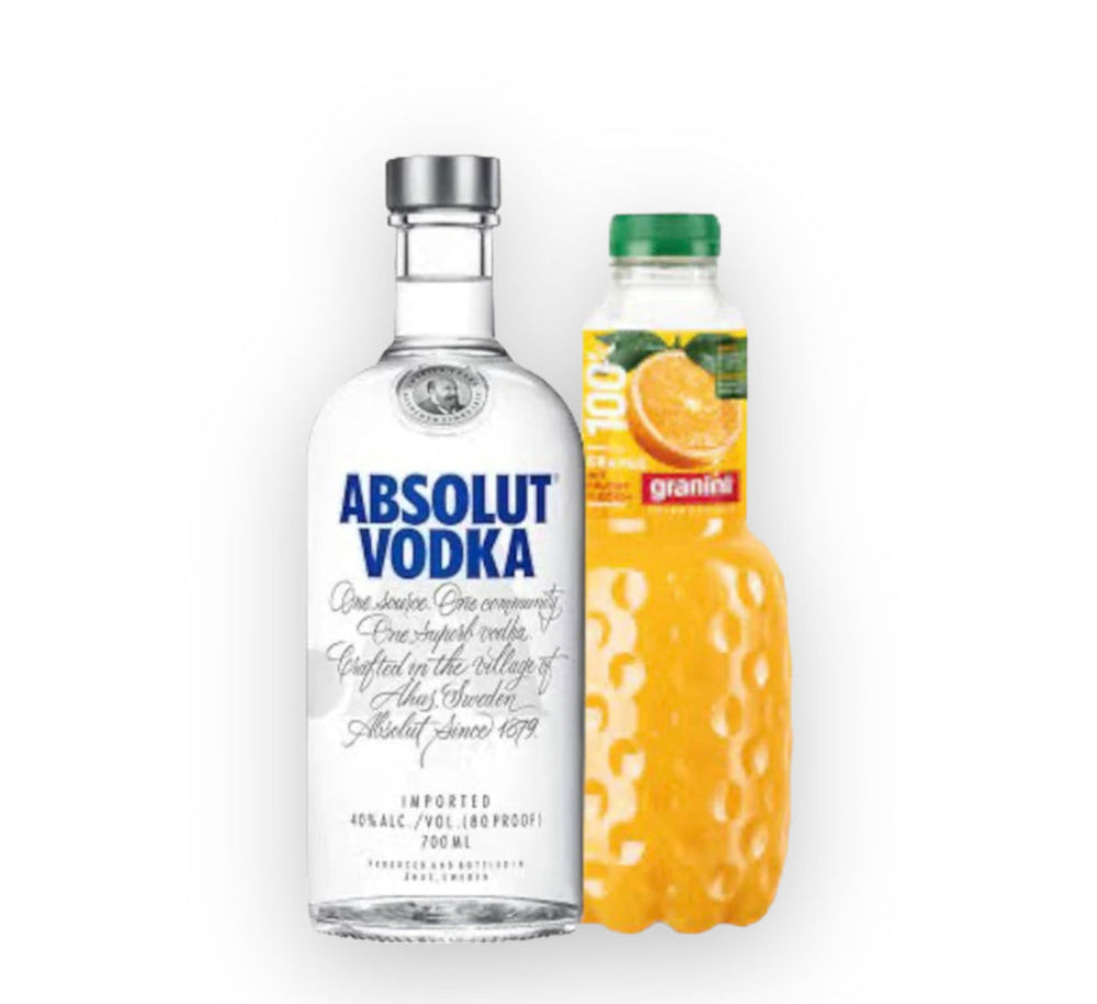 Absolut Vodka 1x 0,7l  1xGranini Orange 1l